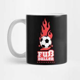 Fußballer - Schwarz - Fußball Spieler - Football Player Germany Mug